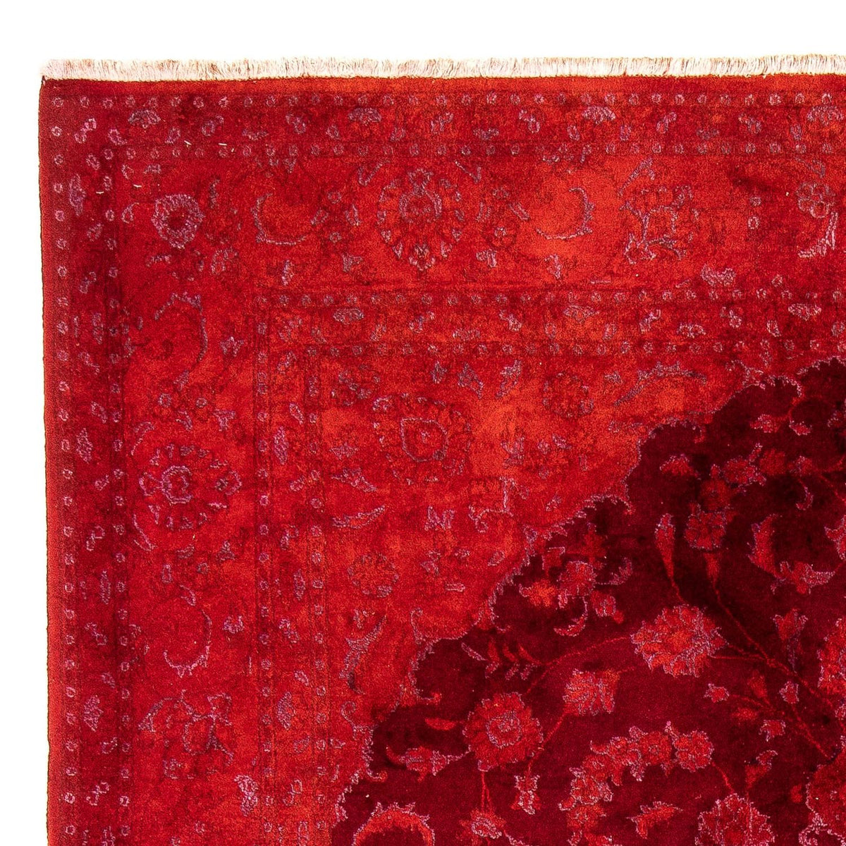 Persisk tæppe - Nain - 288 x 195 cm - mørkerød