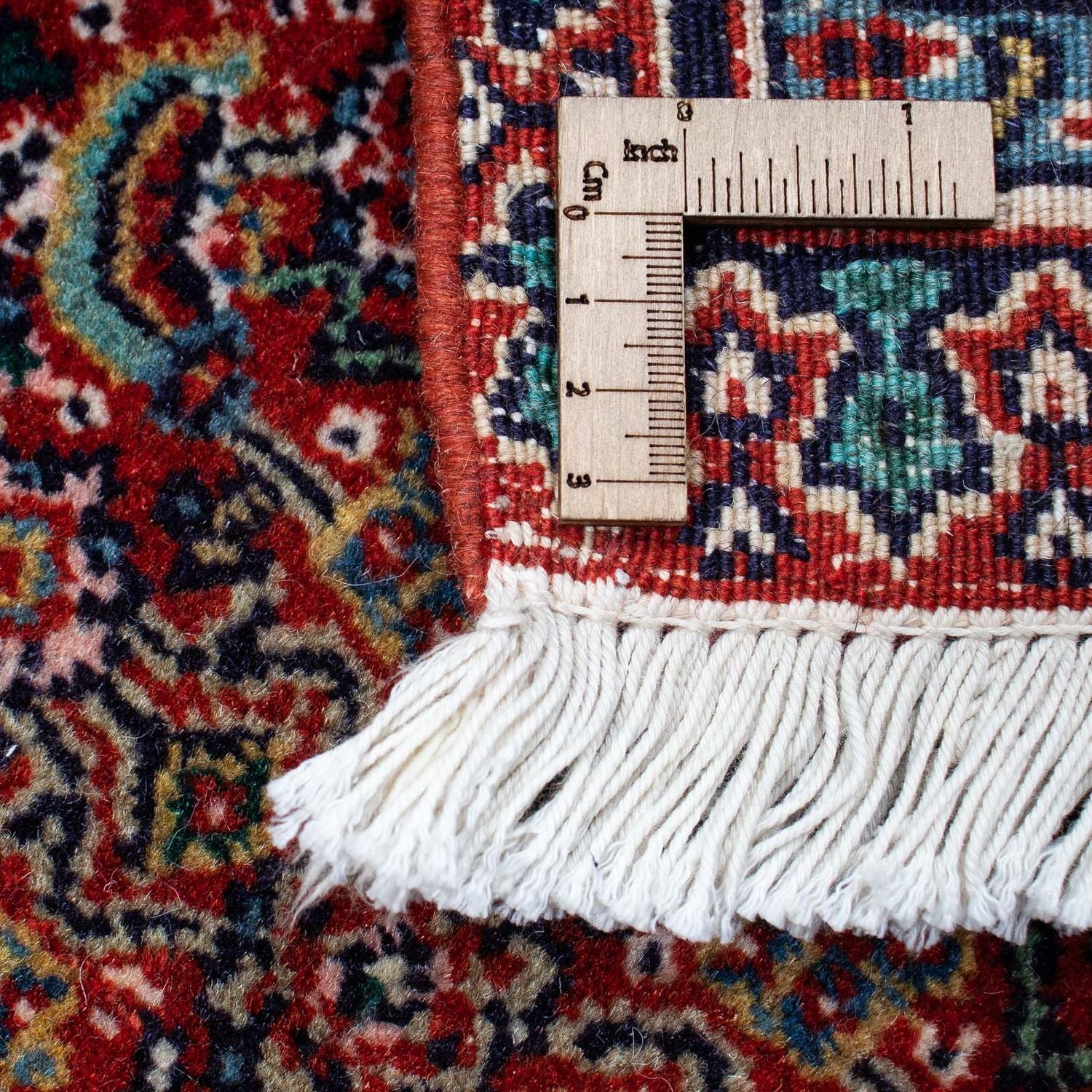 Persisk tæppe - Nain - 323 x 256 cm - mørkerød