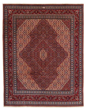 Persisk tæppe - Nain - 335 x 263 cm - mørkerød