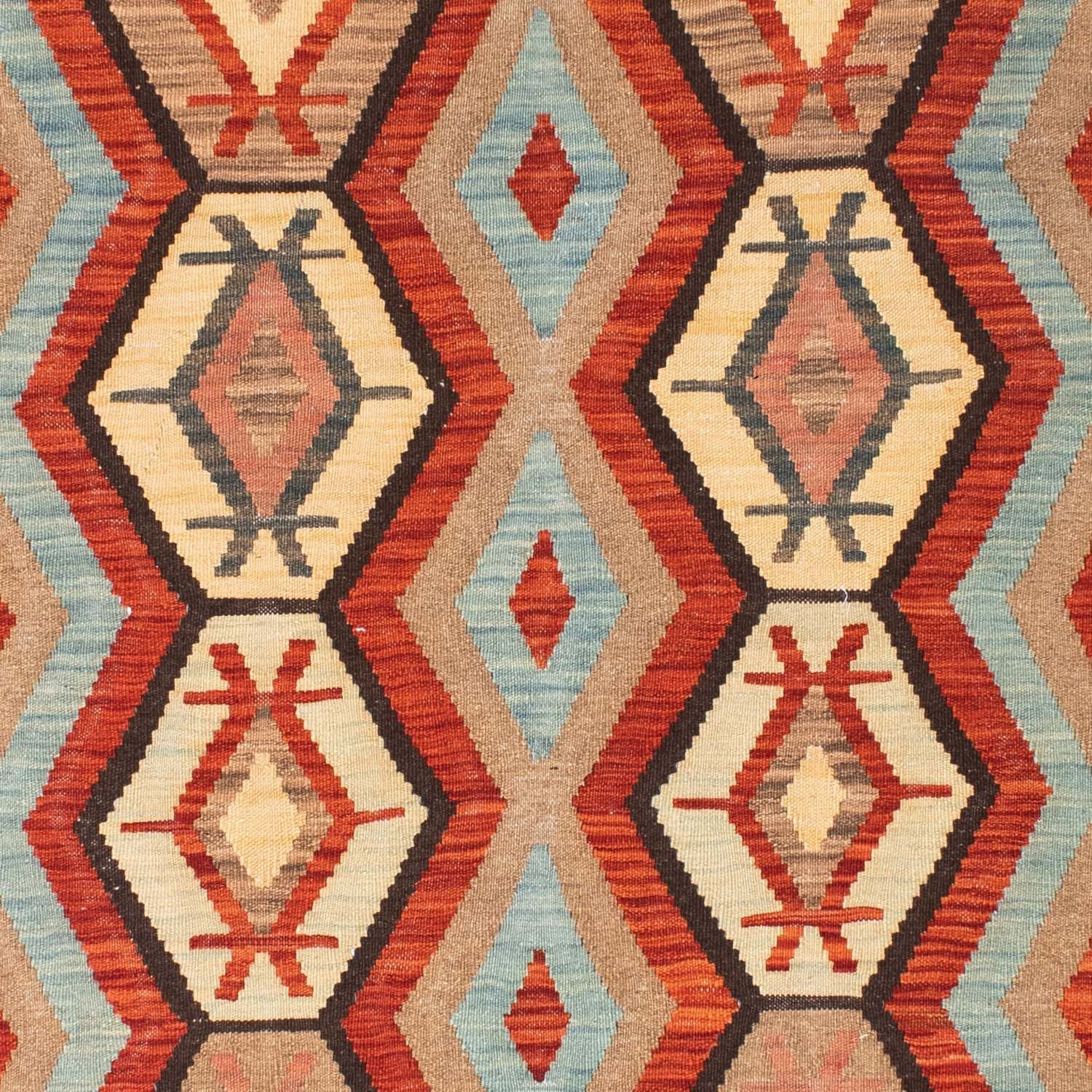 Kelim-tæppe - orientalsk - 198 x 152 cm - rød