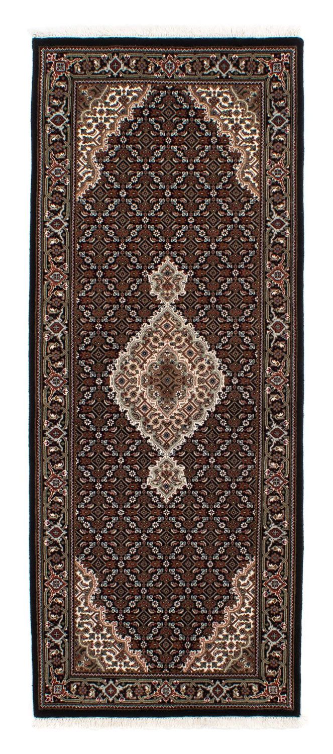 Løber Persisk tæppe - Tabriz - 199 x 81 cm - mørkeblå