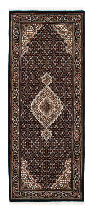 Løber Persisk tæppe - Tabriz - 199 x 81 cm - mørkeblå