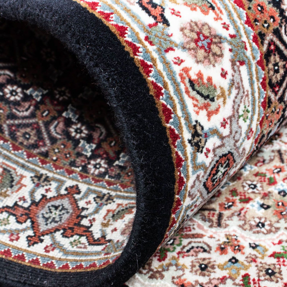 Løber Persisk tæppe - Tabriz - 254 x 80 cm - mørkeblå