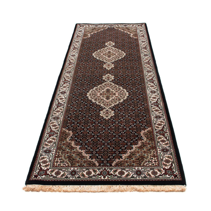 Løber Persisk tæppe - Tabriz - 254 x 80 cm - mørkeblå