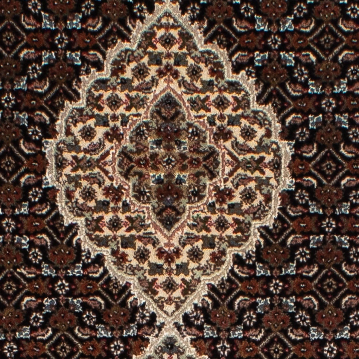 Løber Persisk tæppe - Tabriz - 393 x 83 cm - mørkeblå
