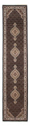 Løber Persisk tæppe - Tabriz - 396 x 82 cm - mørkeblå