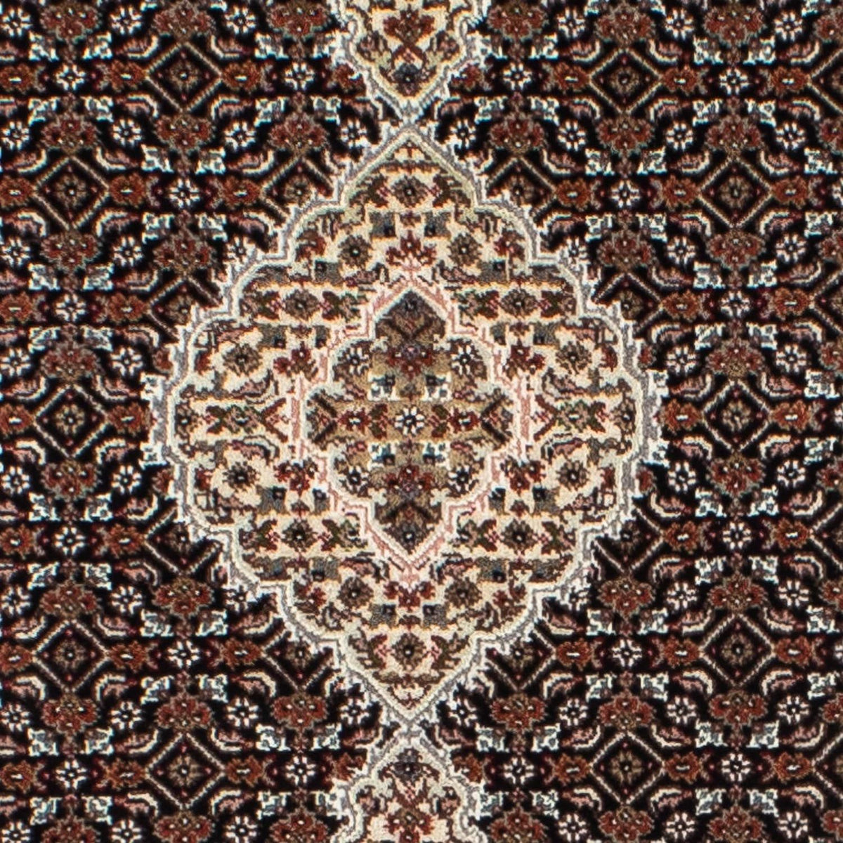 Løber Persisk tæppe - Tabriz - 396 x 82 cm - mørkeblå