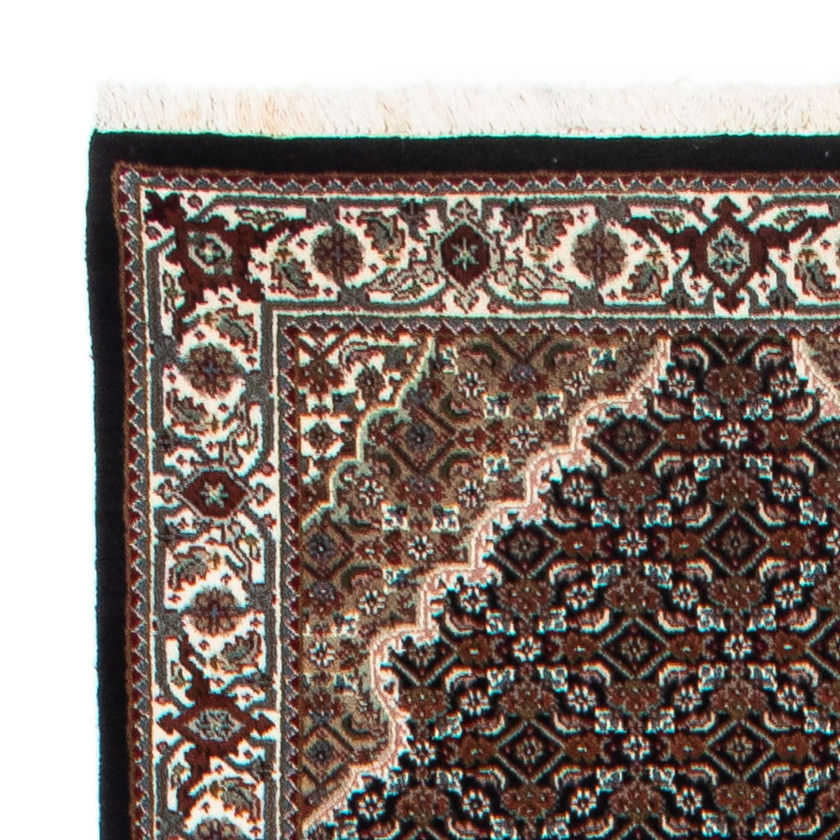 Løber Persisk tæppe - Tabriz - 396 x 82 cm - mørkeblå