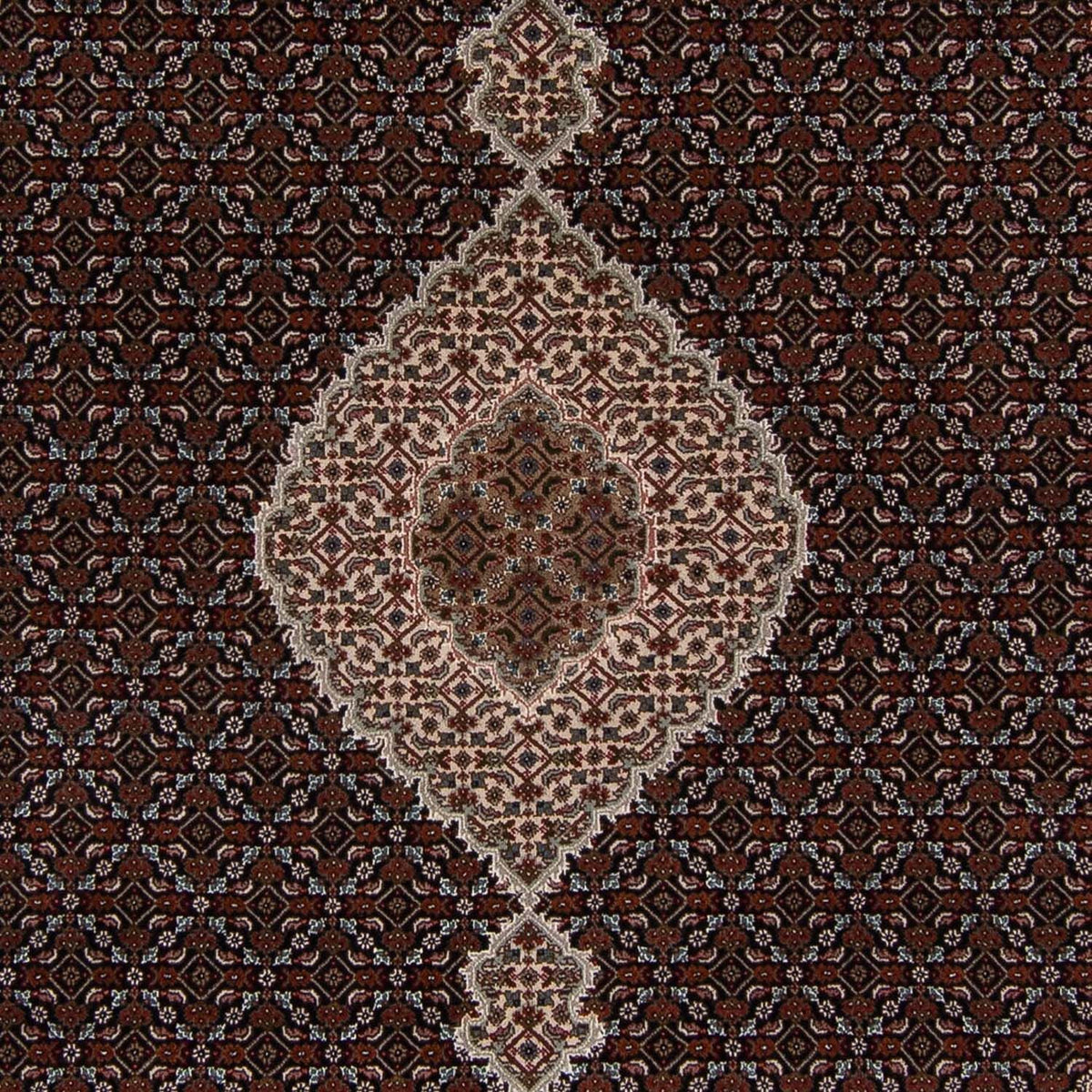 Persisk tæppe - Tabriz - 253 x 203 cm - mørkeblå