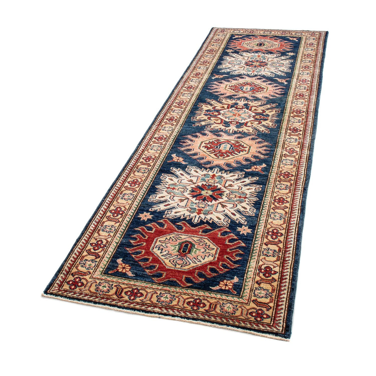 Løber Ziegler Carpet - Kazak - 252 x 77 cm - mørkeblå