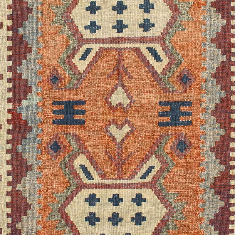 Kelim-tæppe - orientalsk - 212 x 143 cm - flerfarvet