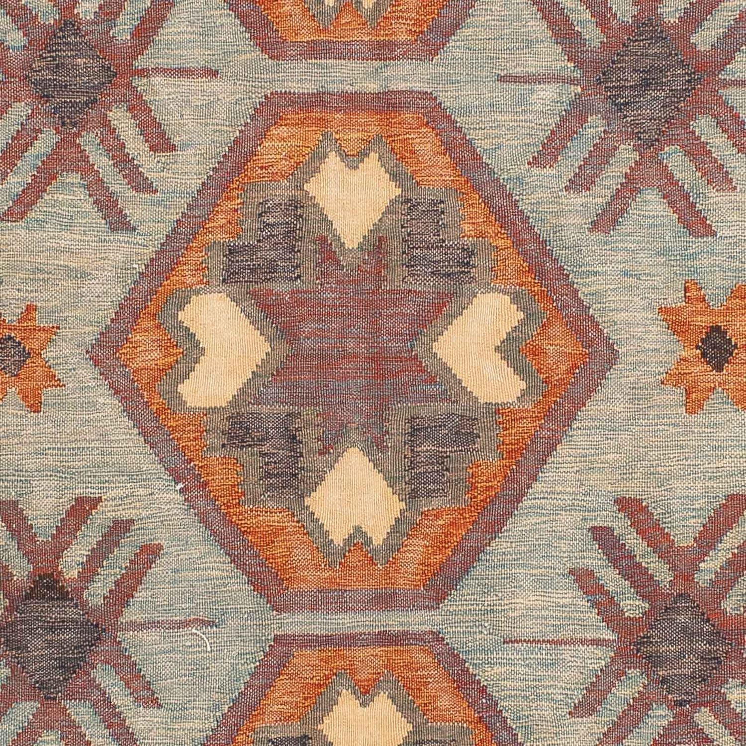 Kelim-tæppe - orientalsk - 204 x 147 cm - flerfarvet