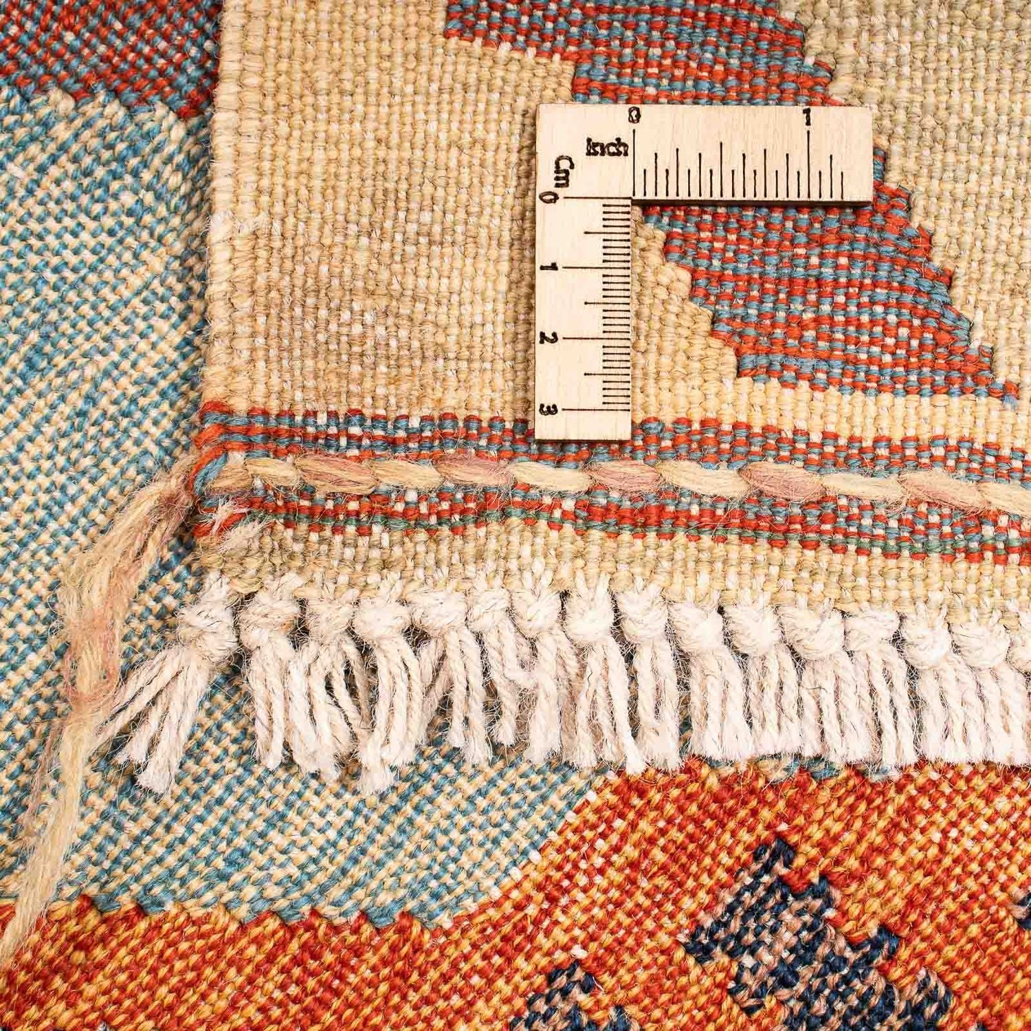 Kelim-tæppe - orientalsk - 204 x 147 cm - flerfarvet