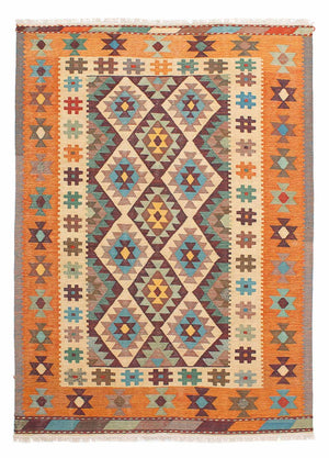 Kelim-tæppe - orientalsk - 210 x 149 cm - flerfarvet
