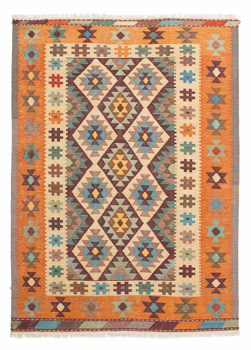 Kelim-tæppe - orientalsk - 210 x 149 cm - flerfarvet