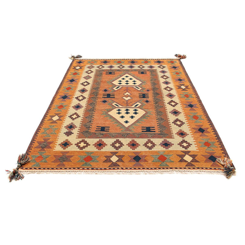 Kelim-tæppe - orientalsk - 200 x 144 cm - brun