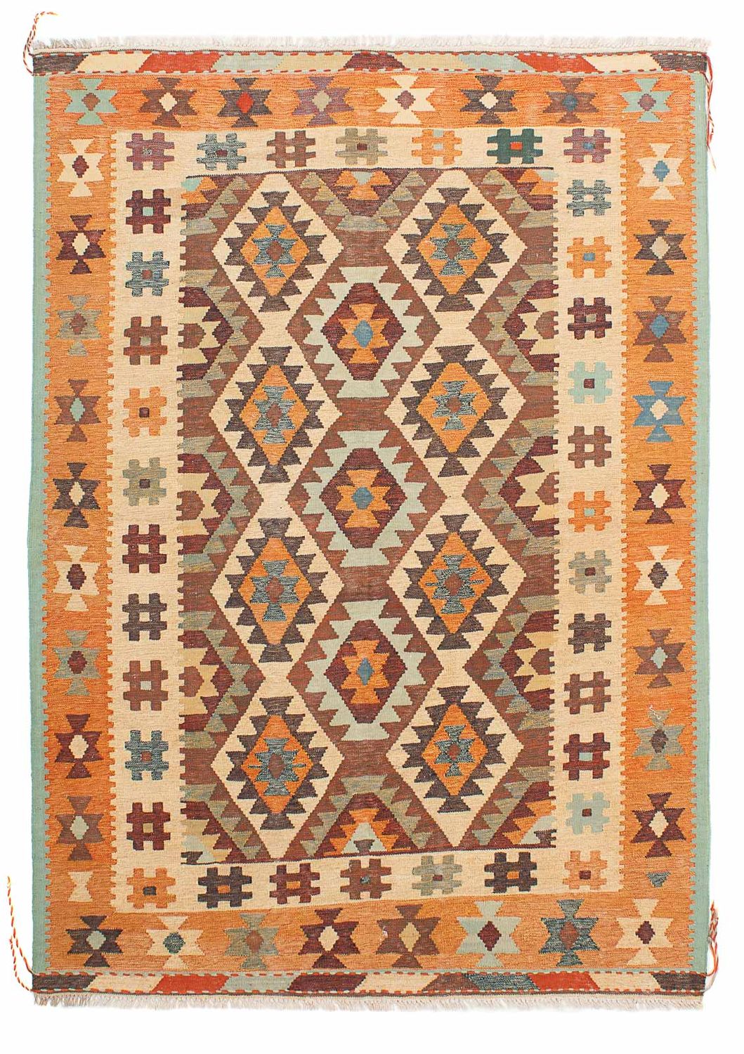 Kelim-tæppe - orientalsk - 212 x 152 cm - flerfarvet