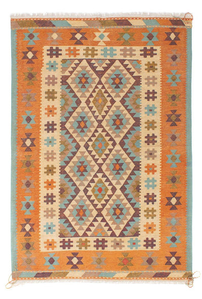 Moderne kilim Tæppe 155x205cm - Uldtæppe