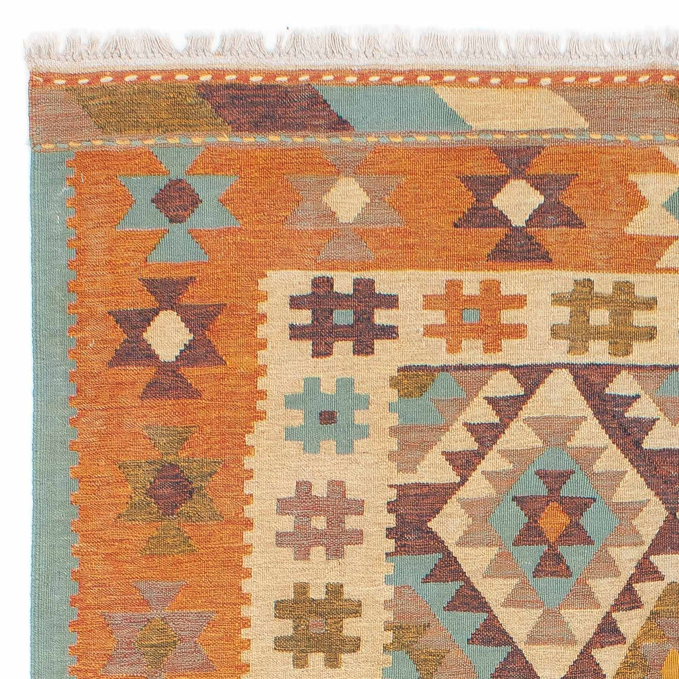 Moderne kilim Tæppe 205x155cm - Uldtæppe