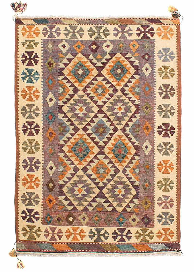 Kelim-tæppe - orientalsk - 210 x 145 cm - flerfarvet