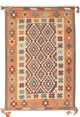 Moderne kilim Tæppe 203x146cm - Uldtæppe