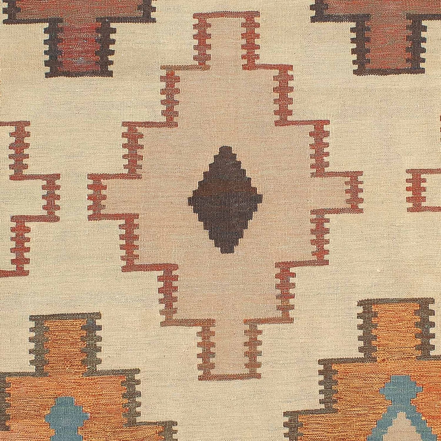 Kelim-tæppe - orientalsk - 205 x 158 cm - flerfarvet
