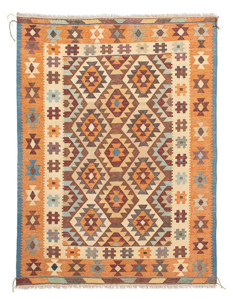 Kelim-tæppe - orientalsk - 208 x 154 cm - flerfarvet