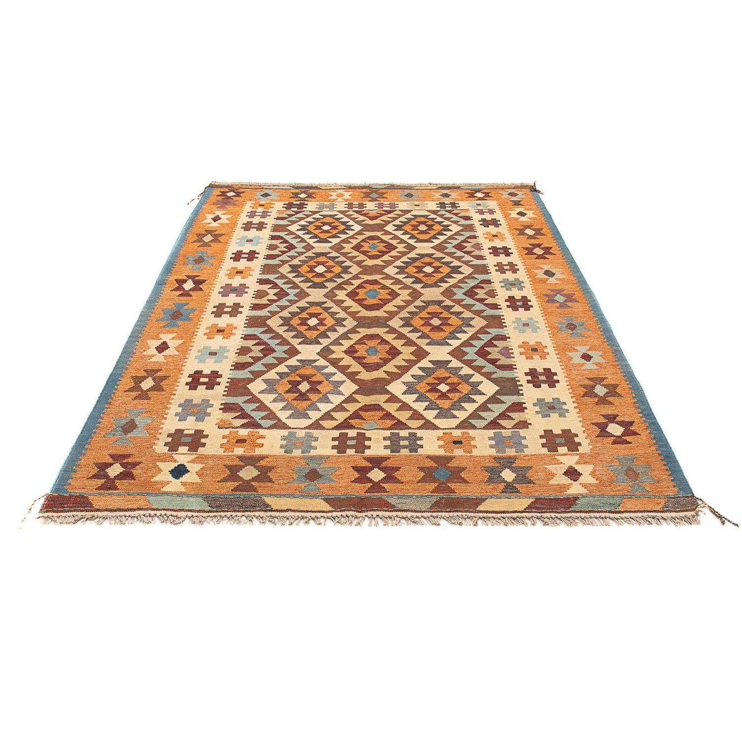 Kelim-tæppe - orientalsk - 208 x 154 cm - flerfarvet