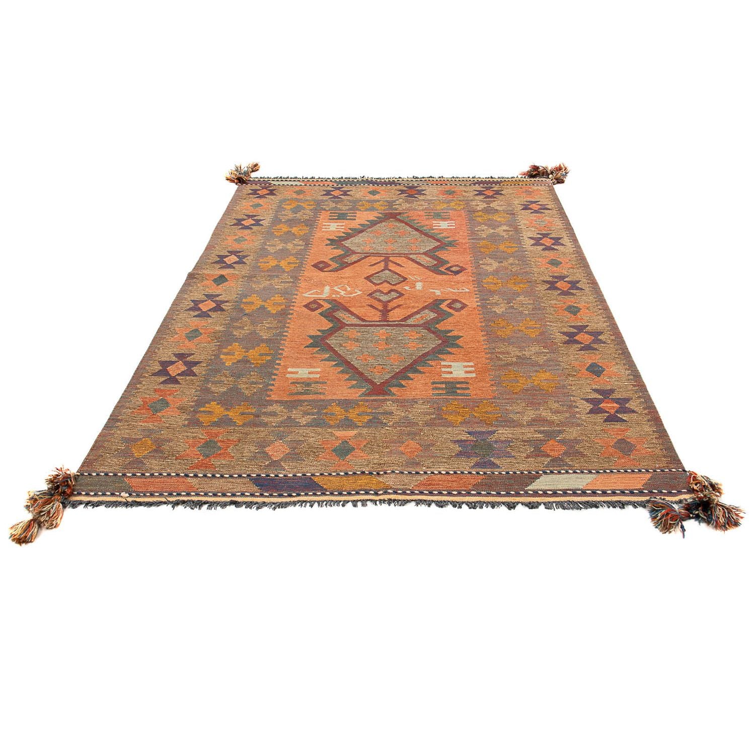 Kelim-tæppe - orientalsk - 211 x 148 cm - flerfarvet