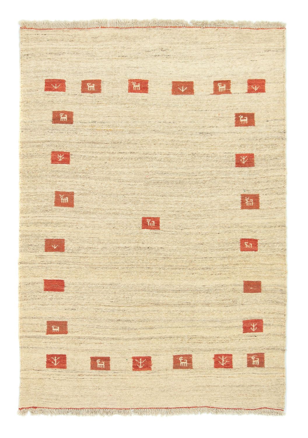Gabbeh-tæppe - Indus - 180 x 120 cm - beige