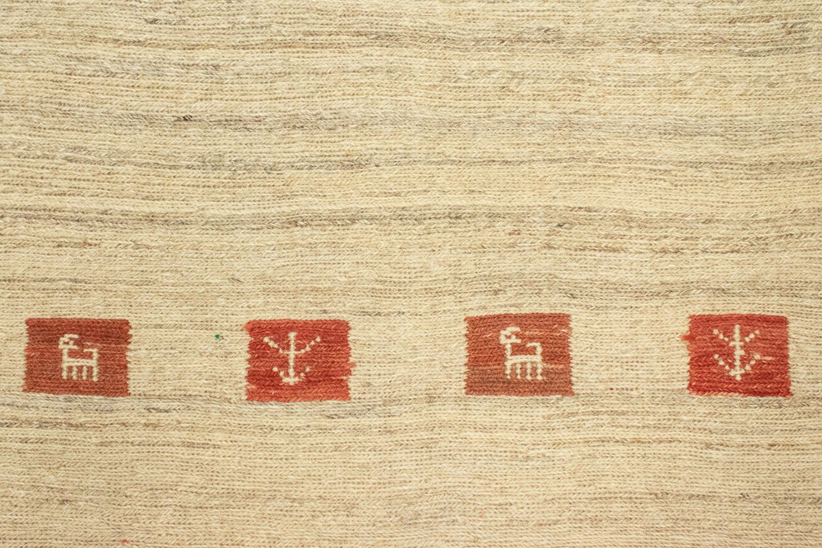 Gabbeh-tæppe - Indus - 180 x 120 cm - beige