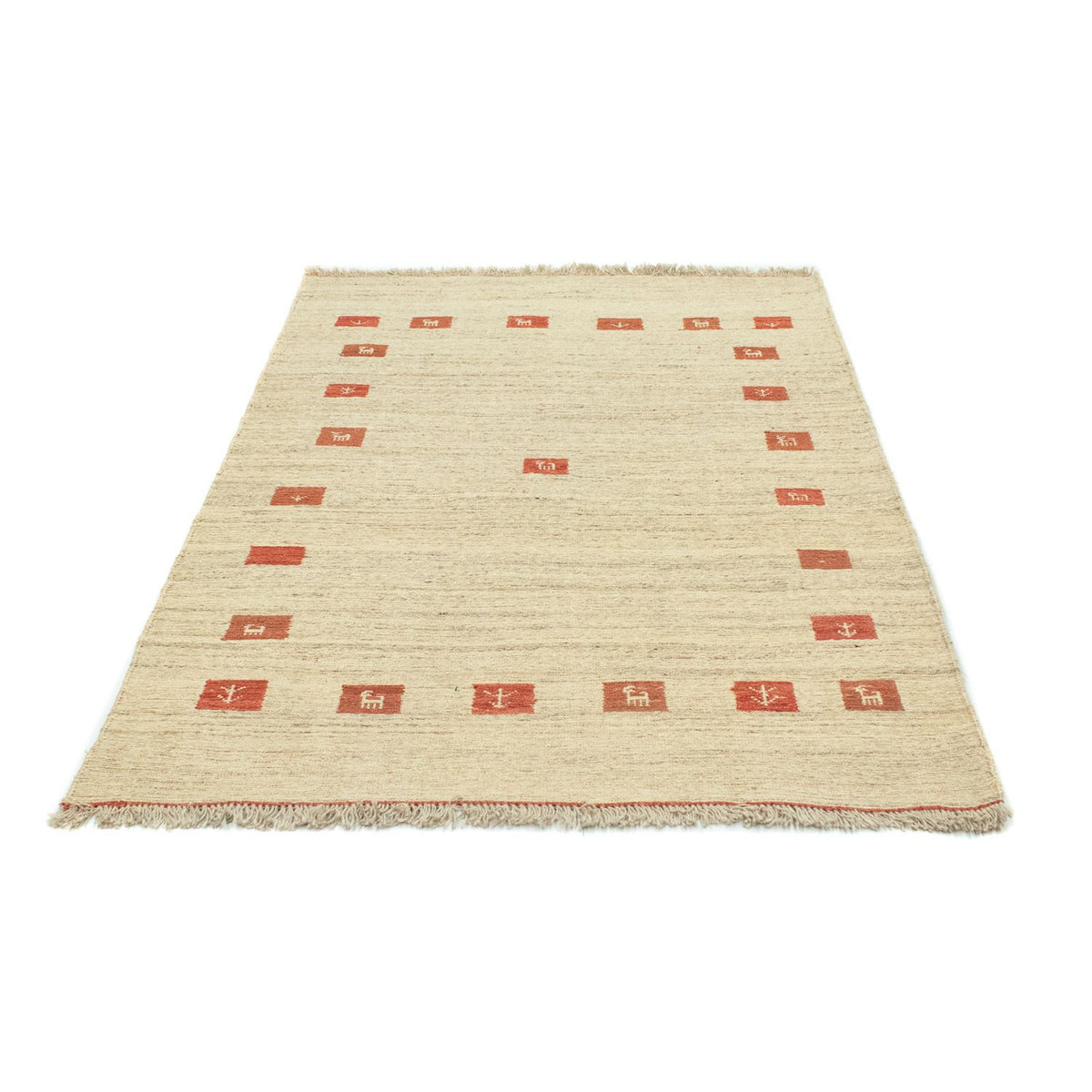 Gabbeh-tæppe - Indus - 180 x 120 cm - beige