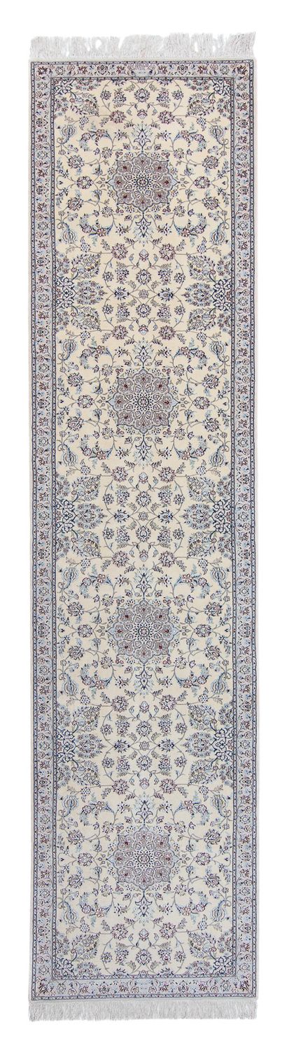 Løber Persisk tæppe - Nain - 446 x 100 cm - beige