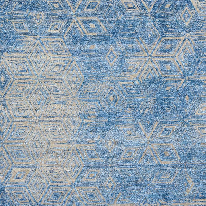 Designer tæppe - 307 x 248 cm - blå