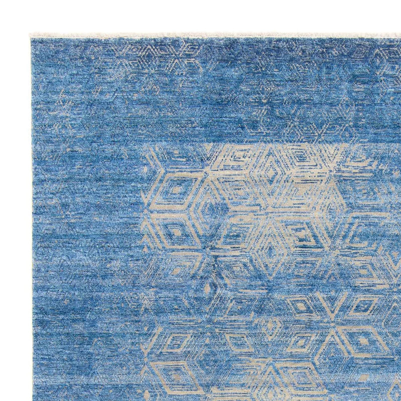 Designer tæppe - 307 x 248 cm - blå