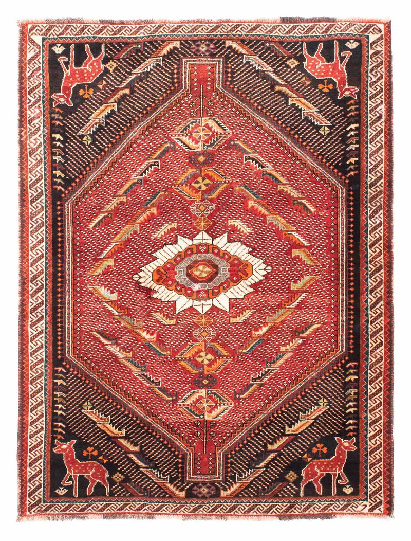 Persisk tæppe - Nomadisk - 167 x 127 cm - mørkerød