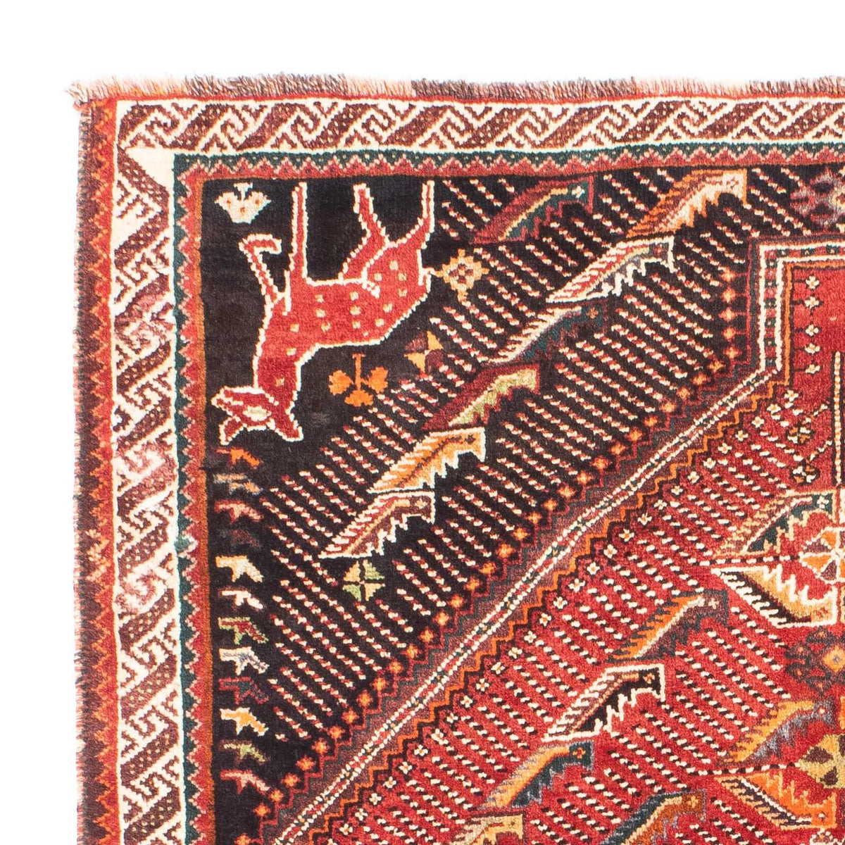 Persisk tæppe - Nomadisk - 167 x 127 cm - mørkerød