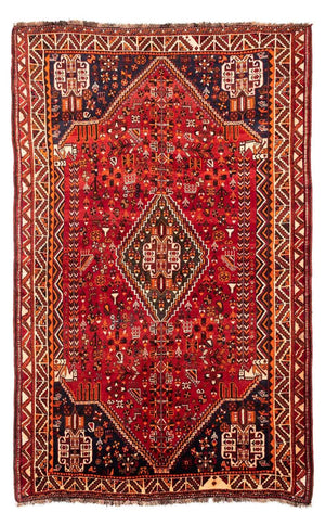 Persisk tæppe - Nomadisk - 275 x 175 cm - mørkerød