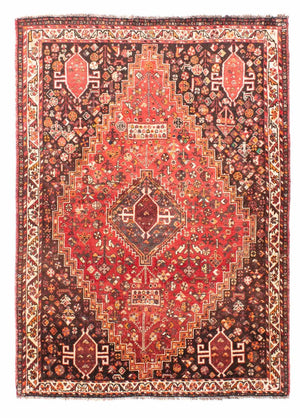 Persisk tæppe - Nomadisk - 176 x 123 cm - mørkerød