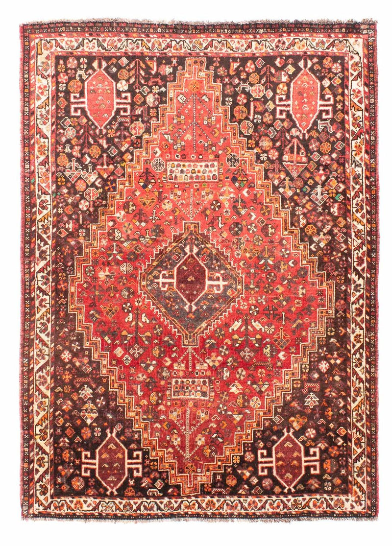 Persisk tæppe - Nomadisk - 176 x 123 cm - mørkerød