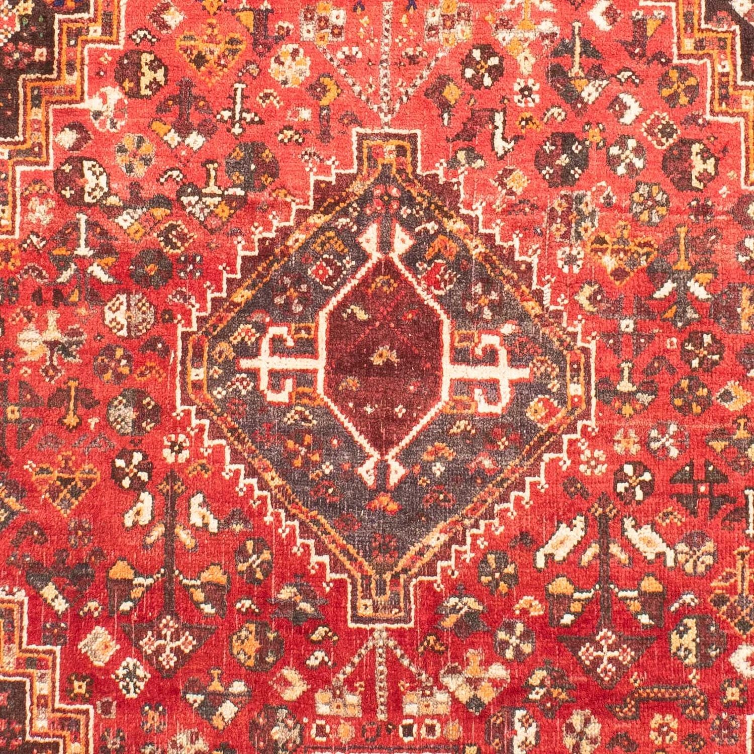 Persisk tæppe - Nomadisk - 176 x 123 cm - mørkerød