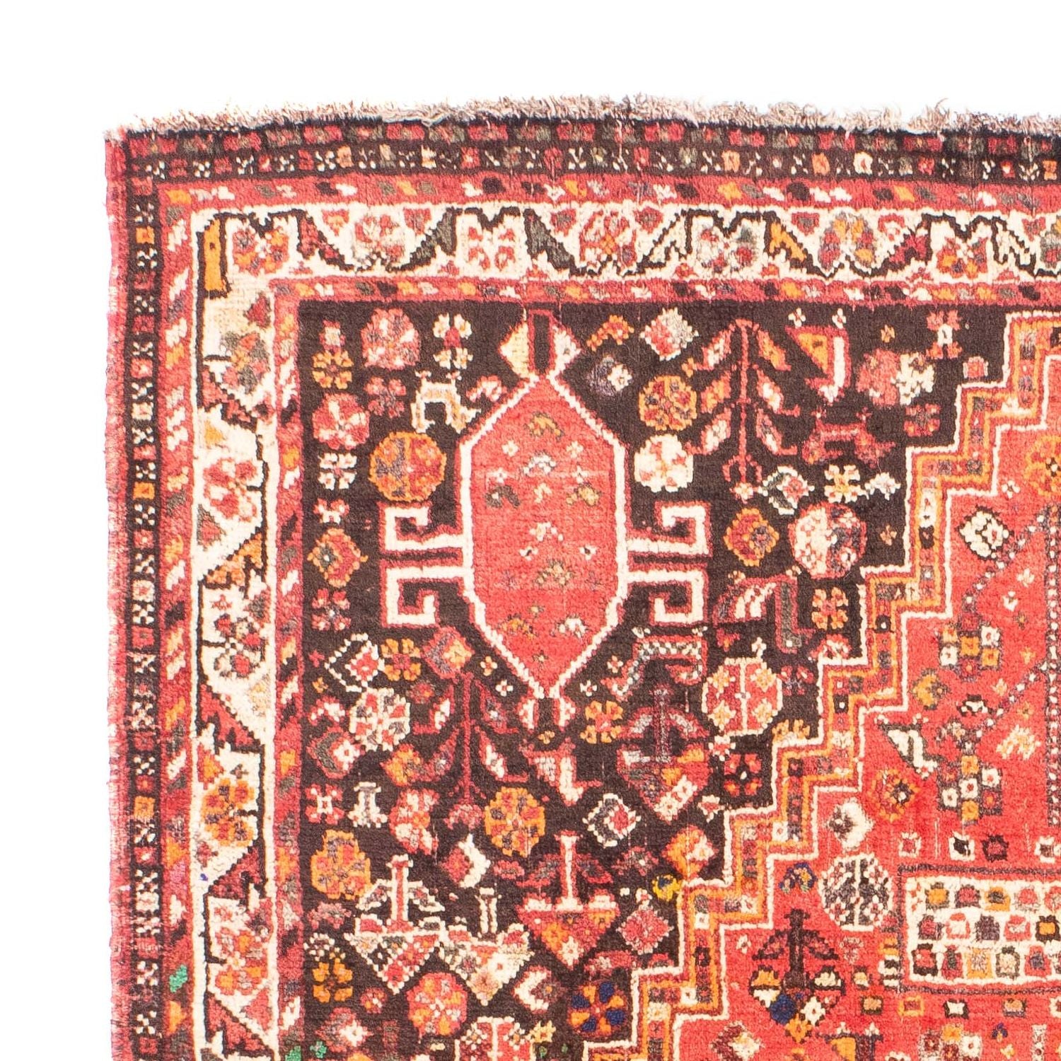 Persisk tæppe - Nomadisk - 176 x 123 cm - mørkerød