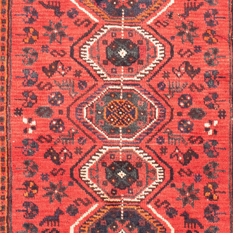 Persisk tæppe - Nomadisk - 155 x 116 cm - mørkerød
