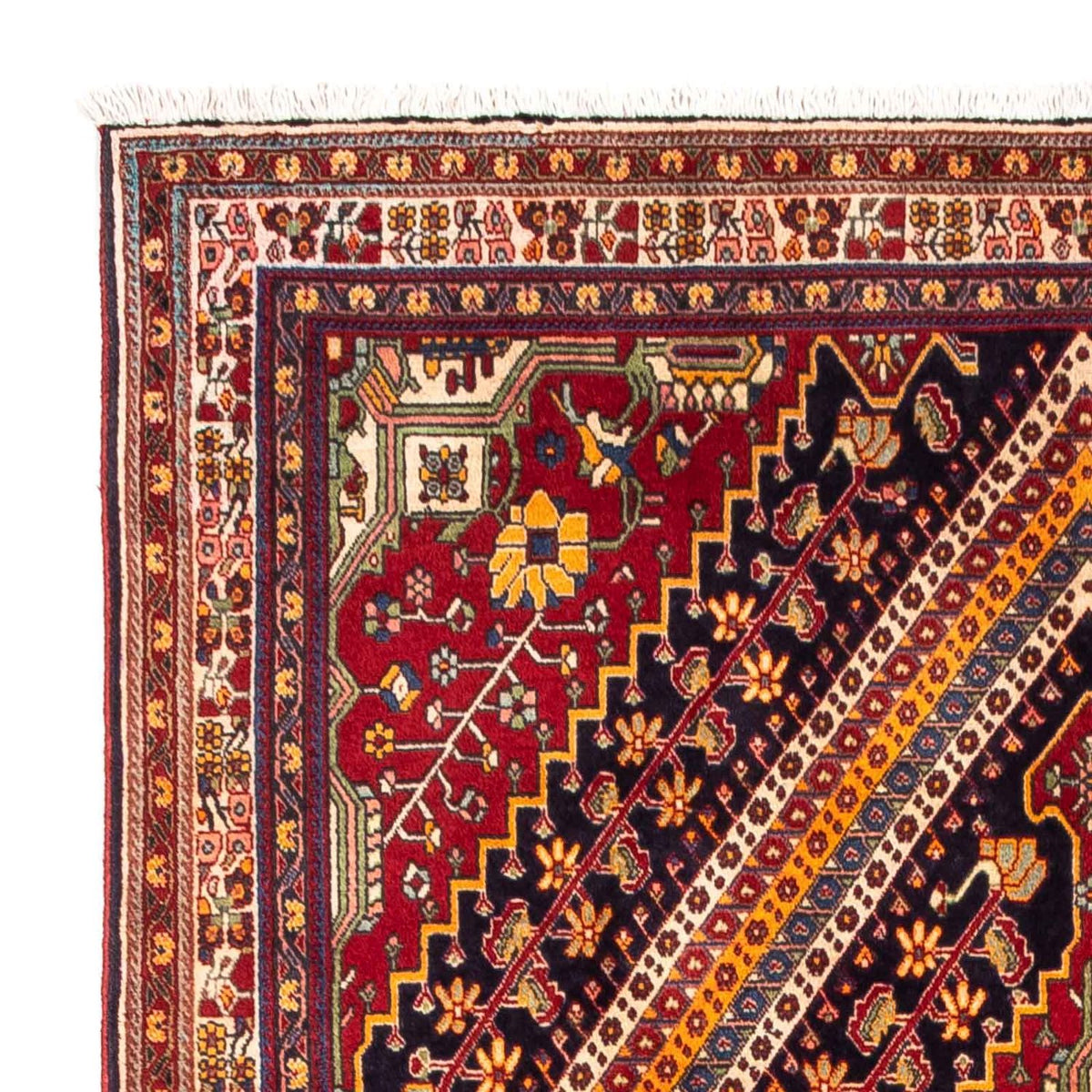 Persisk tæppe - Nomadisk - 250 x 152 cm - mørkerød