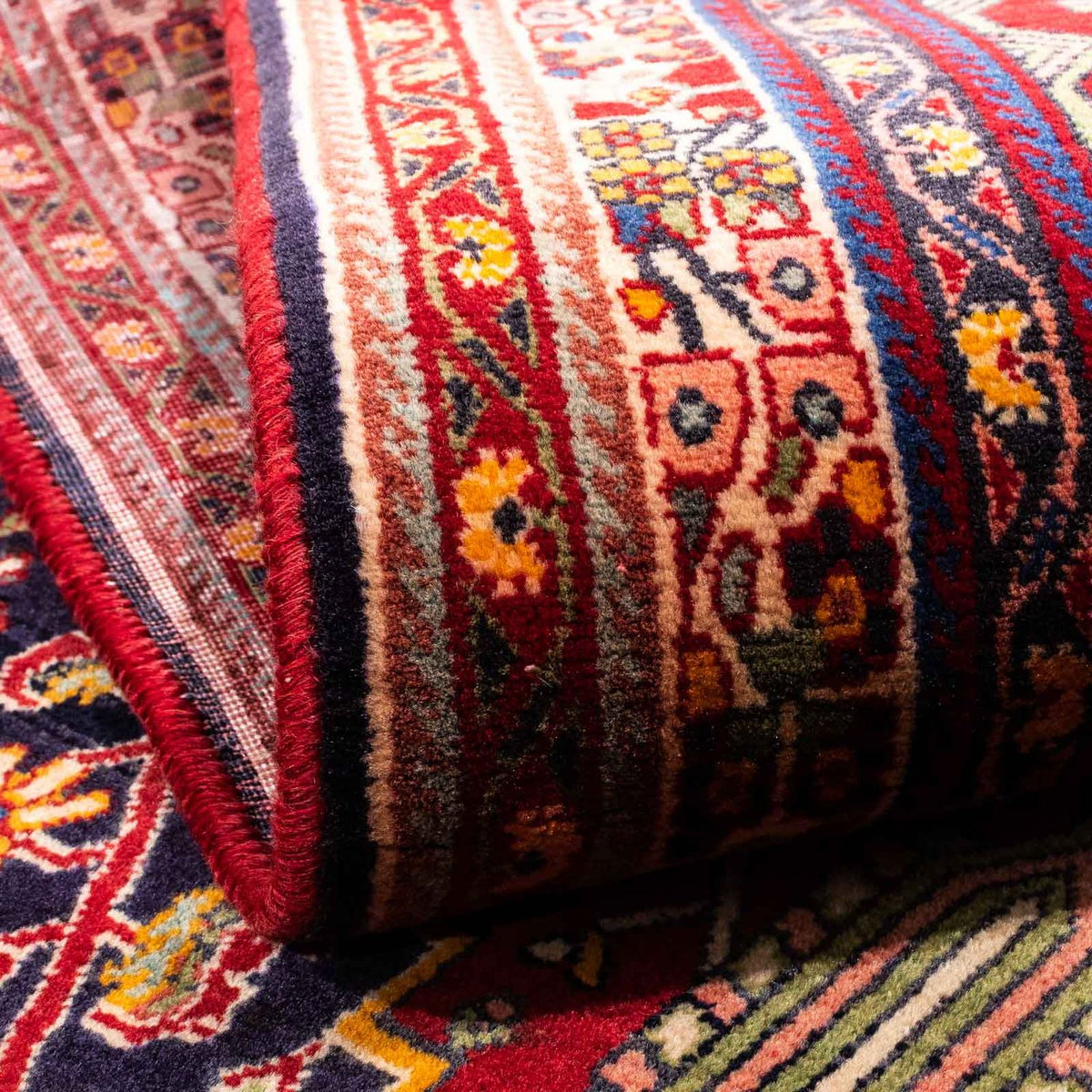 Persisk tæppe - Nomadisk - 250 x 152 cm - mørkerød