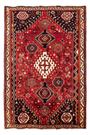 Persisk tæppe - Nomadisk - 251 x 168 cm - mørkerød
