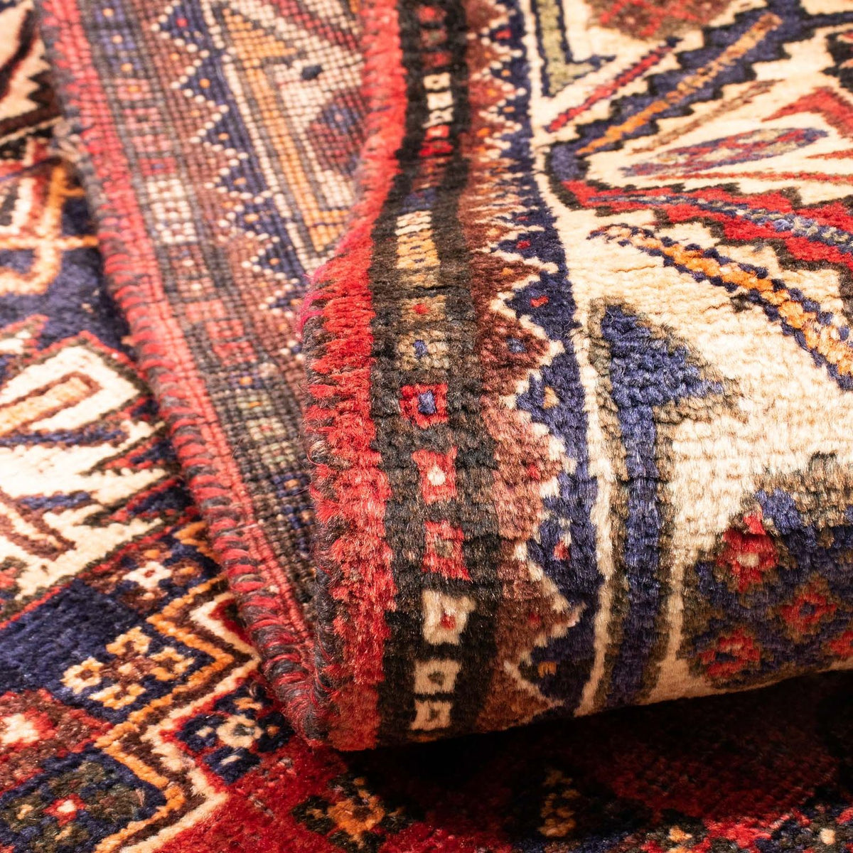 Persisk tæppe - Nomadisk - 162 x 105 cm - mørkerød