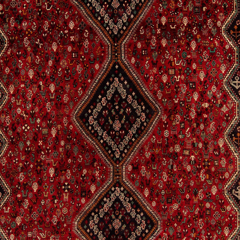 Persisk tæppe - Nomadisk - 405 x 292 cm - mørkerød