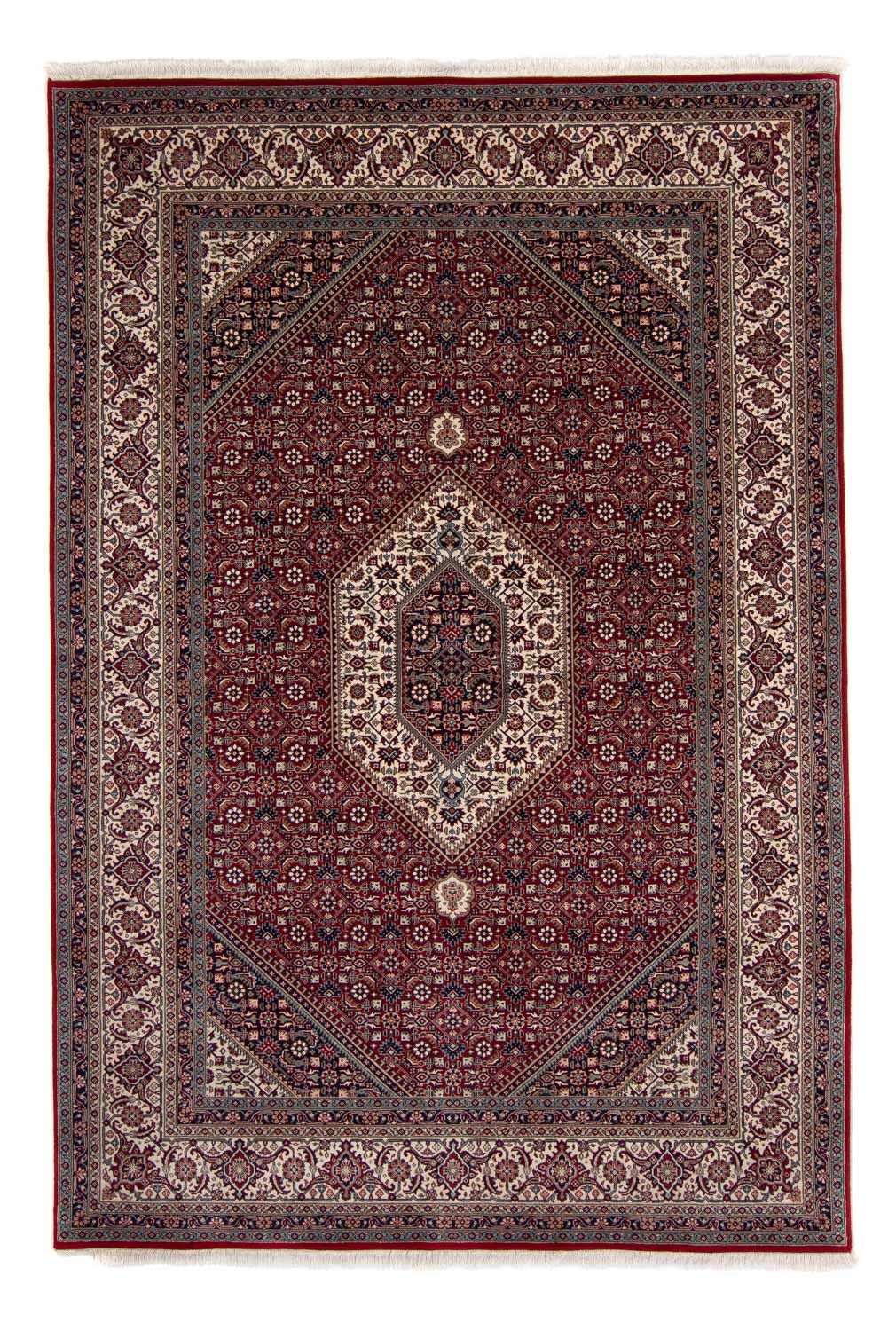 Persisk tæppe - Bijar - Royal - 297 x 202 cm - mørkerød