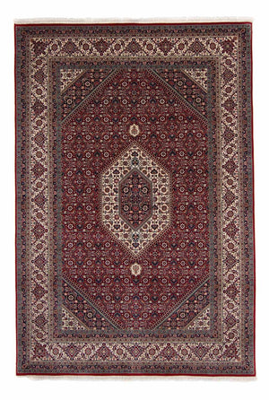 Persisk tæppe - Bijar - Royal - 297 x 202 cm - mørkerød